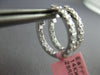 1.06CT DIAMOND 14K WHITE GOLD 3D CLASSIC INSIDE OUT OVAL HUGGIE HANGING EARRINGS