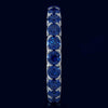 3.10CT AAA SAPPHIRE 14KT WHITE GOLD CLASSIC SHARED PRONG ETERNITY LOVE FUN RING