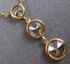 1.20CT FANCY YELLOW DIAMOND 14KT YELLOW GOLD ROUND 3 STONE BEZEL LARIAT NECKLACE