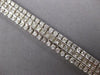 ESTATE WIDE 14.30CT DIAMOND 14KT WHITE GOLD ROUND & PRINCESS 3D TENNIS BRACELET