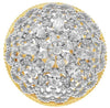 EXTRA LARGE 1.91CT DIAMOND 18KT 2 TONE GOLD 3D ROUND & MARQUISE FLOWER LOVE RING