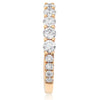 .79CT DIAMOND 18KT ROSE GOLD CLASSIC ROUND SHARED PRONG 5 STONE ANNIVERSARY RING
