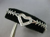 ESTATE .50CT DIAMOND 14KT WHITE GOLD 3D CLASSIC OPEN HEART LOVE FUN BRACELET