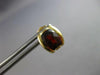 ESTATE 2.0CT AAA GARNET 14KT YELLOW GOLD 3D CUSHION STUD HANGING EARRINGS #27454