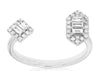 .30CT DIAMOND 14KT WHITE GOLD ROUND & BAGUETTE SQUARE HEXAGON TENSION FUN RING
