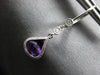 1.06CT DIAMOND & AAA AMETHYST 14KT WHITE GOLD 3D OVAL & ROUND LEVERBACK EARRINGS