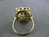 ANTIQUE WIDE .40CT OLD MINE DIAMOND & SOUTH SEA PEARL 14K 2 TONE GOLD RING 21823
