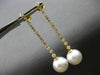 LARGE 1.37CT DIAMOND & AAA SOUTH SEA PEARL 18KT YELLOW GOLD 3D HANGING EARRINGS