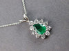 .80CT DIAMOND & AAA EMERALD 14KT WHITE GOLD 3D PEAR SHAPE & ROUND PENDANT #27923