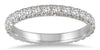 ESTATE 1.40CT DIAMOND 14KT WHITE GOLD CLASSIC ETERNITY WEDDING ANNIVERSARY RING