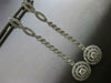ESTATE LARGE 1.31CT DIAMOND 18KT WHITE GOLD SOLITAIRE FILIGREE HANGING EARRINGS