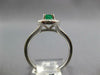 .77CT DIAMOND & AAA EMERALD 18KT WHITE GOLD ROUND HALO FILIGREE FLOWER FUN RING