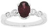 1.08CT DIAMOND & AAA RHODOLITE 14KT WHITE GOLD 3D OVAL FILIGREE ENGAGEMENT RING