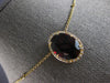 7.99CT DIAMOND & AAA GARNET 14K YELLOW GOLD OVAL & ROUND HALO FUN LOVE NECKLACE