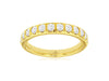 .75CT DIAMOND 14KT YELLOW GOLD SEMI BEZEL ETOILE SEMI ETERNITY ANNIVERSARY RING