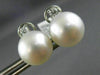 ESTATE LARGE .26CT DIAMOND & AAA SOUTH SEA PEARL 14K WHITE GOLD CLIP ON EARRINGS