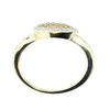 .60CT WHITE & FANCY YELLOW DIAMOND 18KT YELLOW GOLD PEAR SHAPE SIDEWAYS FUN RING