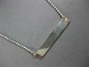 ESTATE LARGE 14KT WHITE GOLD 3D CLASSIC ENGRAVABLE BAR LOVE NECKLACE