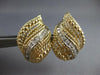ESTATE LARGE .45CT DIAMOND 14K 2 TONE GOLD FILIGREE LEAF CLIP ON EARRINGS #27698