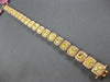 LARGE PINK & INTENSE FANCY YELLOW DIAMOND 18K YELLOW & ROSE GOLD TENNIS BRACELET