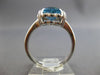 2.54CT DIAMOND & AAA BLUE TOPAZ 14KT WHITE GOLD CUSHION & ROUND FRIENDSHIP RING