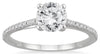 1.08CT DIAMOND 14K WHITE GOLD 3D ROUND CLASSIC SOLITAIRE 4 PRONG ENGAGEMENT RING