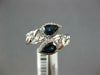 .99CT DIAMOND & AAA SAPPHIRE 14KT WHITE GOLD PEAR SHAPE & ROUND CRISS CROSS RING