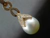 LARGE .81CT DIAMOND & SOUTH SEA PEARL 18KT ROSE GOLD MULTI LEAF HANGING EARRINGS