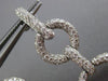 ESTATE 2.90CT DIAMOND 18KT WHITE GOLD CIRCLE OF LIFE GRADUATING HANGING EARRINGS