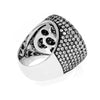 ESTATE LARGE 2.96CT WHITE & MOCHA DIAMOND 18KT WHITE GOLD 3D CLUSTER FUN RING