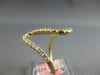 ESTATE LARGE .82CT DIAMOND 14KT YELLOW GOLD 3D CLASSIC MULTI WAVE SWIRL FUN RING