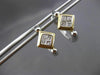 ESTATE LARGE .80CT DIAMOND 14K WHITE & YELLOW GOLD 3D HUGGIE HOOP EARRINGS 19522