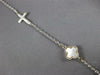 ESTATE LONG AAA MOTHER OF PEARL 14KT WHITE GOLD 3D BY THE YARD BRACELET #27003