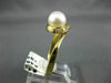 ESTATE .18CT DIAMOND & AAA SOUTH SEA PEARL 18KT YELLOW GOLD SWIRL RING #4560