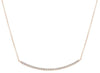 ESTATE .28CT DIAMOND 14KT ROSE GOLD 3D CLASSIC HAPPY FACE BAR FUN LOVE NECKLACE