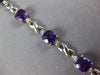 8.10CT DIAMOND & AAA AMETHYST 14KT WHITE GOLD 3D CUSHION & ROUND TENNIS BRACELET