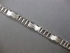 ESTATE WIDE & LONG 14KT WHITE GOLD 3D MATTE & SHINY HANDCRAFTED MENS BRACELET