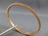 ESTATE WIDE .82CT DIAMOND 14KT ROSE GOLD 3D BEADED FLEXIBLE FUN BANGLE BRACELET