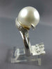 ESTATE .40CT DIAMOND & AAA SOUTH SEA PEARL 14KT WHITE GOLD LOVE KNOT RING #2670