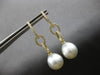 LARGE .81CT DIAMOND & AAA SOUTH SEA PEARL 18KT YELLOW GOLD 3D HANGING EARRINGS