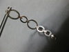 LARGE .65CT DIAMOND 14KT WHITE GOLD OVAL OPEN LINK JOURNEY FUN HANGING EARRINGS