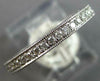 ESTATE .52CT DIAMOND 14KT WHITE GOLD 3MM FILIGREE SEMI ETERNITY ANNIVERSARY RING