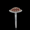 .27CT WHITE & PINK DIAMOND 18K WHITE & ROSE GOLD CLUSTER MARQUISE SHAPE FUN RING