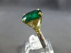 LARGE 7.81CT YELLOW DIAMOND AAA COLOMBIAN EMERALD 18KT YELLOW GOLD PLATINUM RING