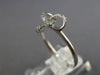 ESTATE .12CT DIAMOND 14K WHITE GOLD 3D CLASSIC LOVE KNOT INFINITY STAR LOVE RING