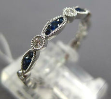 .53CT DIAMOND & AAA SAPPHIRE 18K WHITE GOLD ROUND & MARQUISE SHAPE SIZEABLE RING