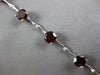 9.14CT DIAMOND & AAA GARNET 14KT WHITE GOLD 3D ROUND BY THE YARD TENNIS BRACELET