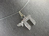 ESTATE .35CT DIAMOND 14KT WHITE GOLD 3D CLASSIC ROUND CHAI LIFE FLOATING PENDANT