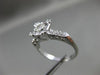 ANTIQUE .45CT DIAMOND 14KT WHITE GOLD FILIGREE FISHTAIL ENGAGEMENT RING #9103