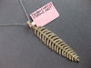 LARGE .58CT DIAMOND 14KT YELLOW GOLD 3D MULTI LEAF FLEXIBLE FUN FLOATING PENDANT